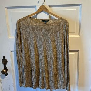 Lauren by Ralph Lauren linen snake sprint top. NWT